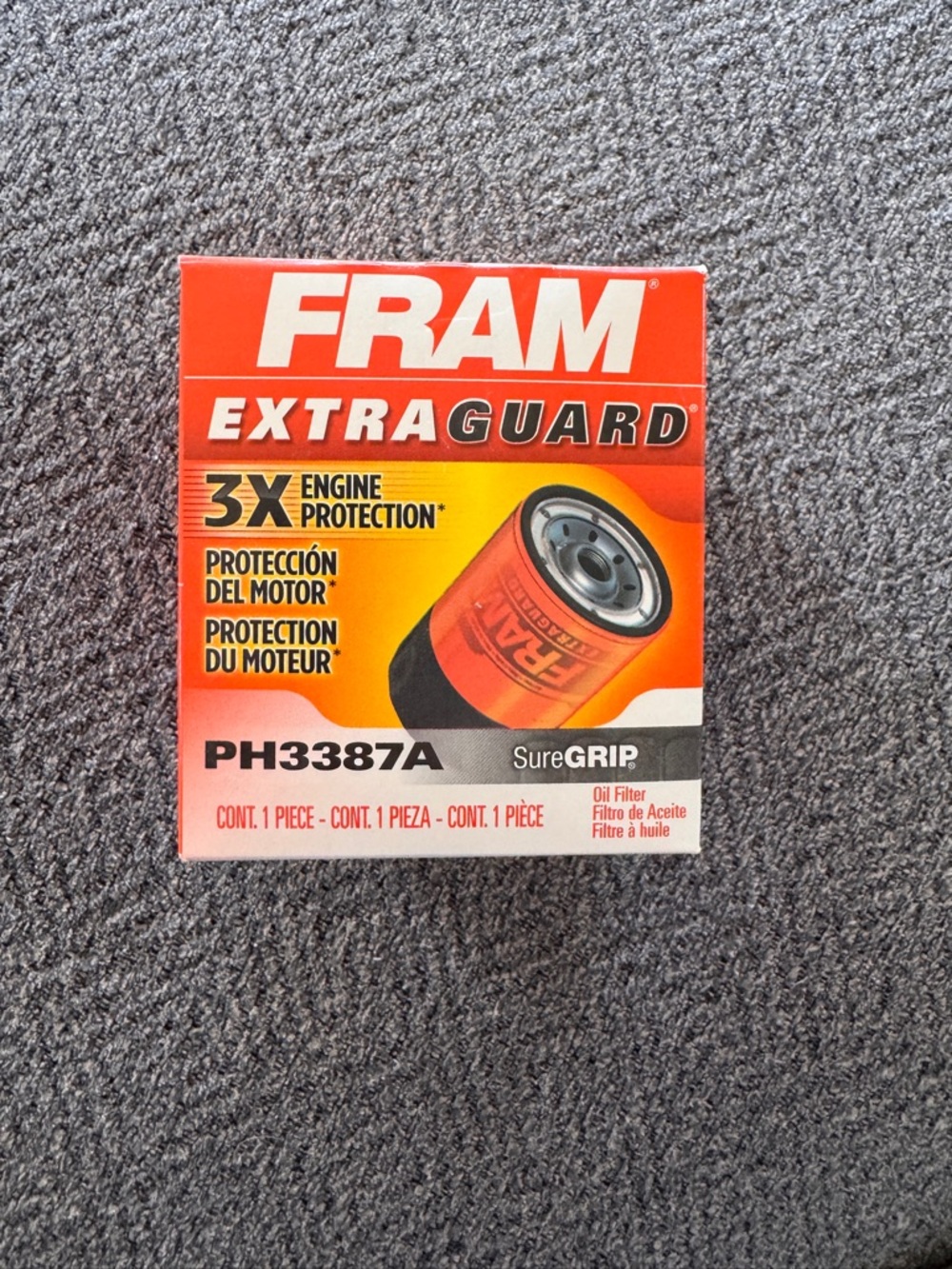 FRAM Extra Guard PH3387A Oil Filter - Orange/Black
